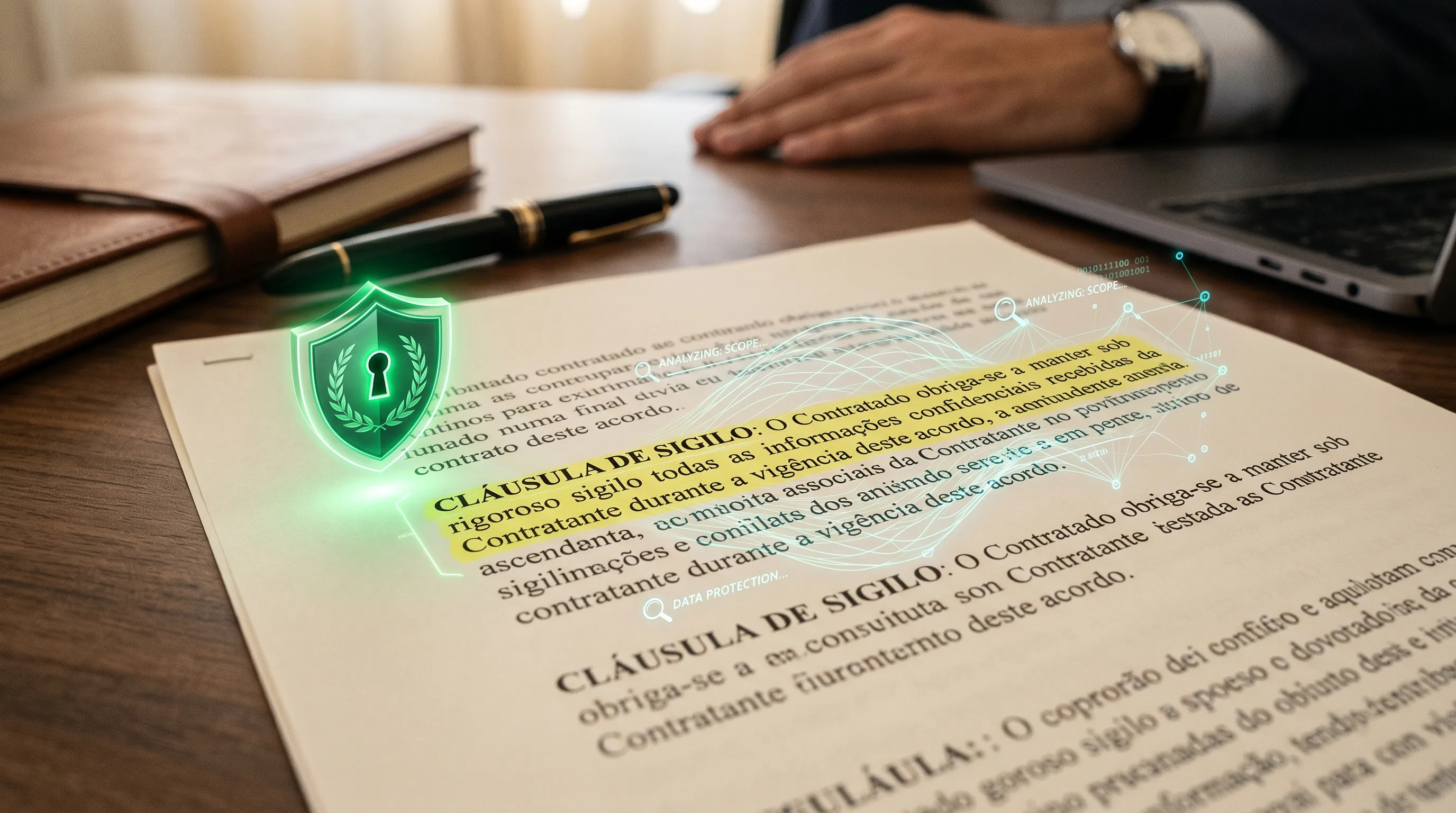 Análise de cláusulas de sigilo com IA