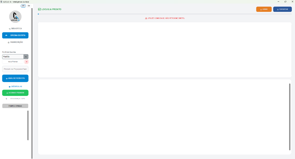 Configuração da Oficina de Escrita