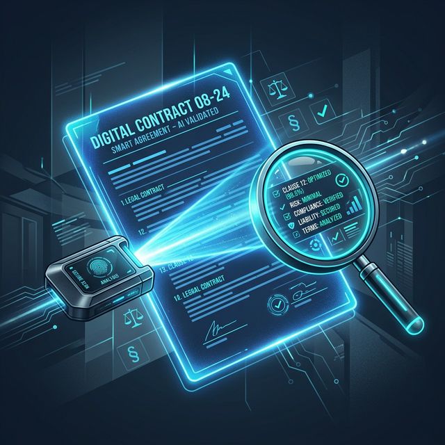 Advogado usando inteligência artificial para análise segura de contratos sigilosos — IA local RAG sem envio de dados